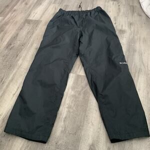 Columbia Rain Pants Mens Large Rebel Roamer Shell Omni Tech Waterproof Black 32"